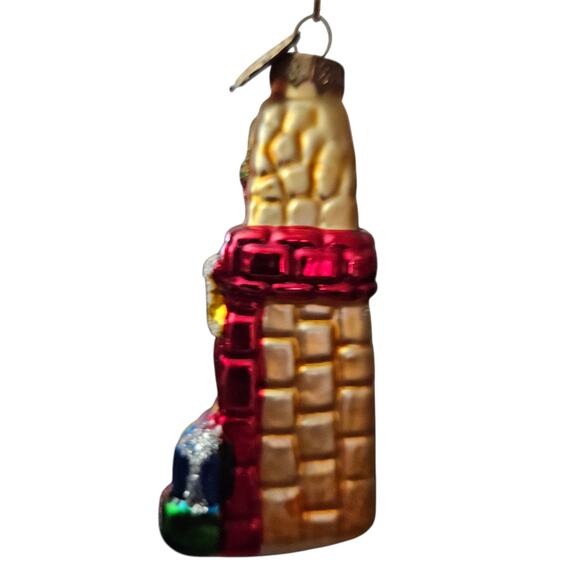 Thomas Pacconi Fireplace Mantel Christmas Ornament 3" Handblown Glass - Picture 2 of 6